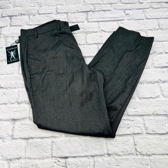 Lauren Ralph Lauren Mens Grey Ultraflex Classic Fit Stretch Dress Pants 38Wx32L - Picture 2 of 10